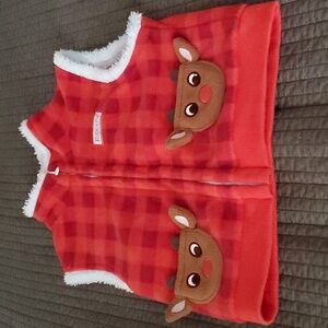 Toddler Rudolph zip-up vest